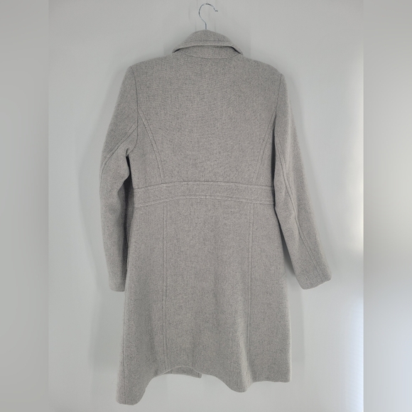 J CREW GRAY WOOL TRENCH COAT New Size 10 - Picture 4 of 7